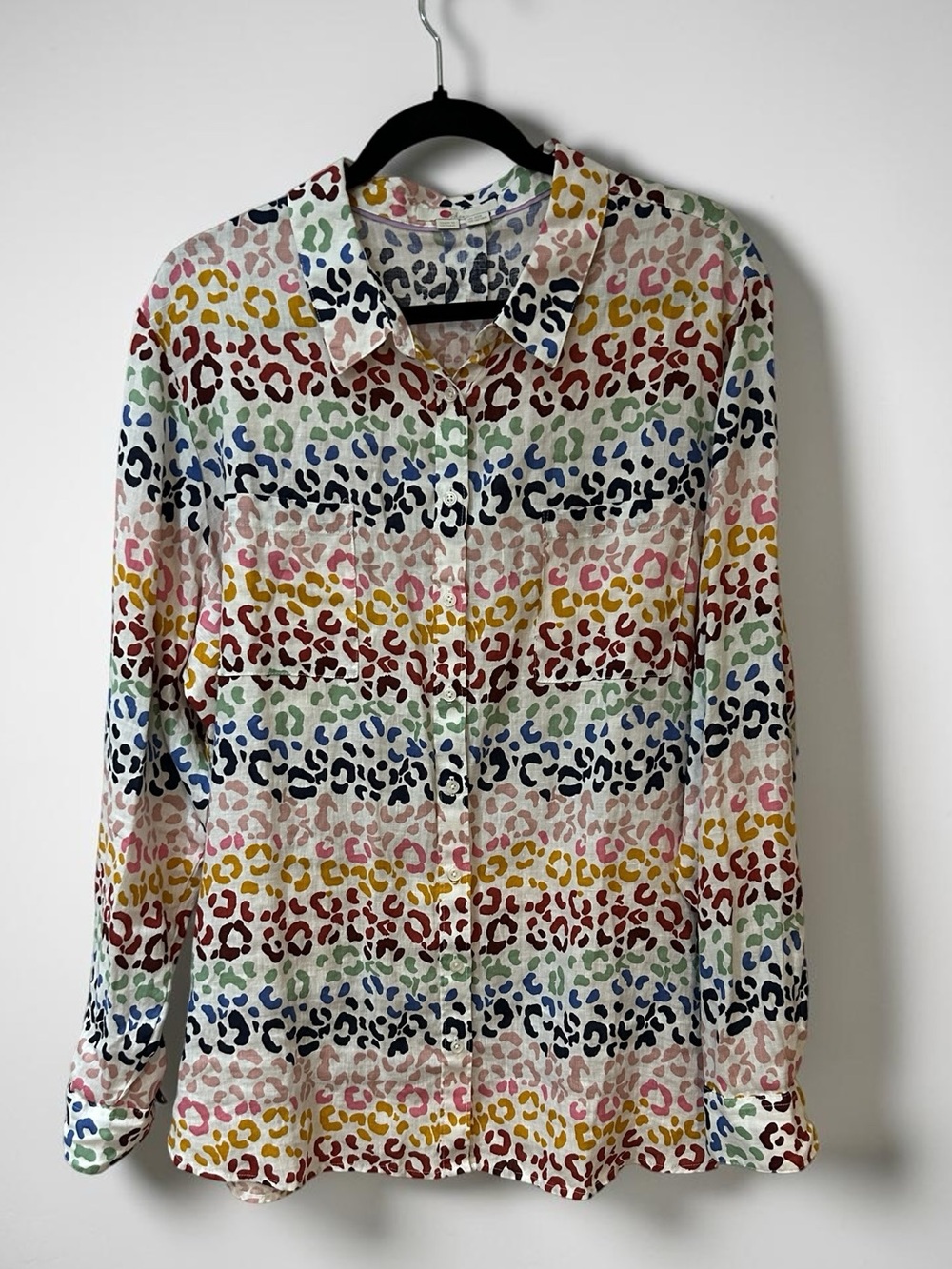 Boden Multicolor Leopard-Print Button-Up Shirt - 16/18